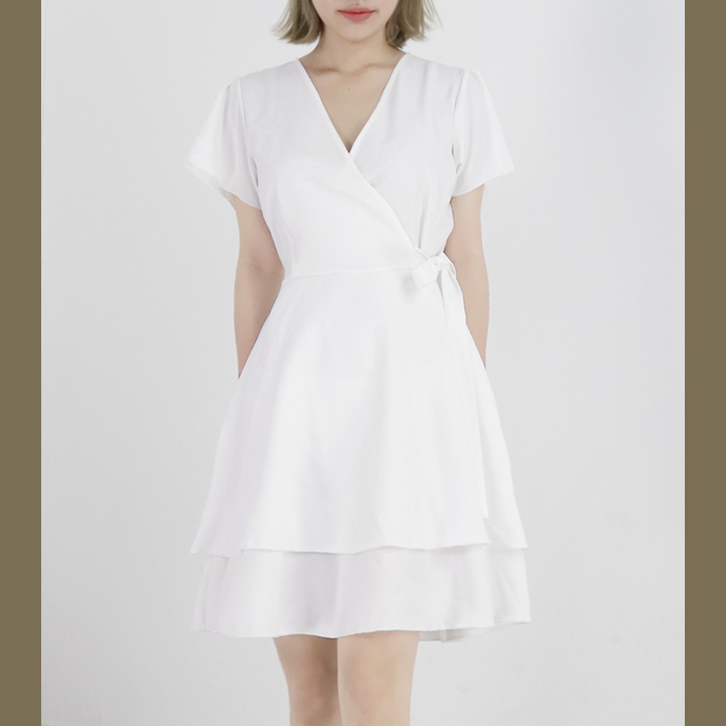 Đầm váy nữ hoa cổ chéo xinh xắn Rolisa RD057 | BigBuy360 - bigbuy360.vn