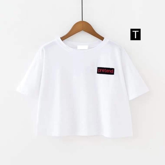 Áo croptop Pret khung chữ DTR0619