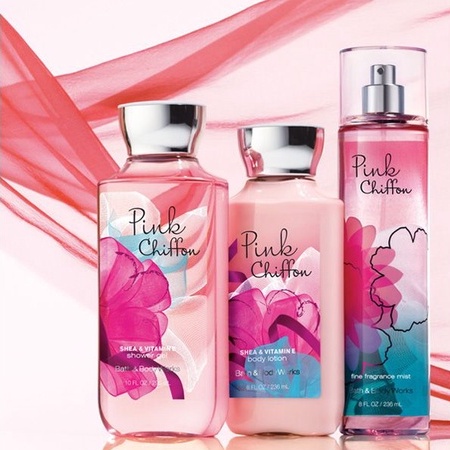 PERFUME Xịt Thơm Có Nhũ Bath And Body Works Pink Chiffon 236ml