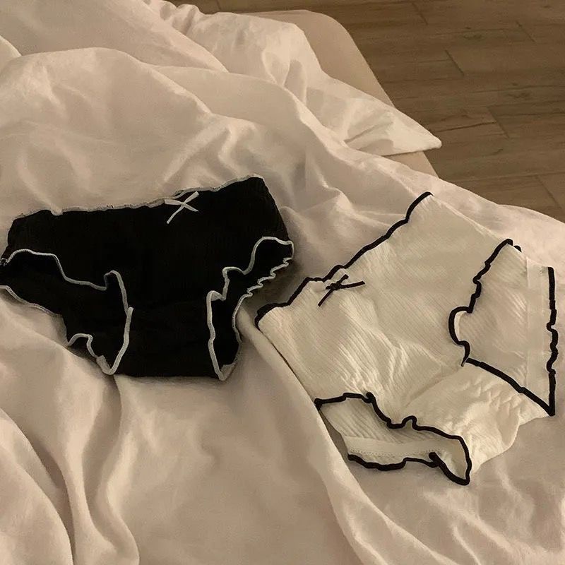 Quần lót cotton mềm mại thoáng khí kháng khuẩn màu trơn thiết kế đơn giản cho nữ