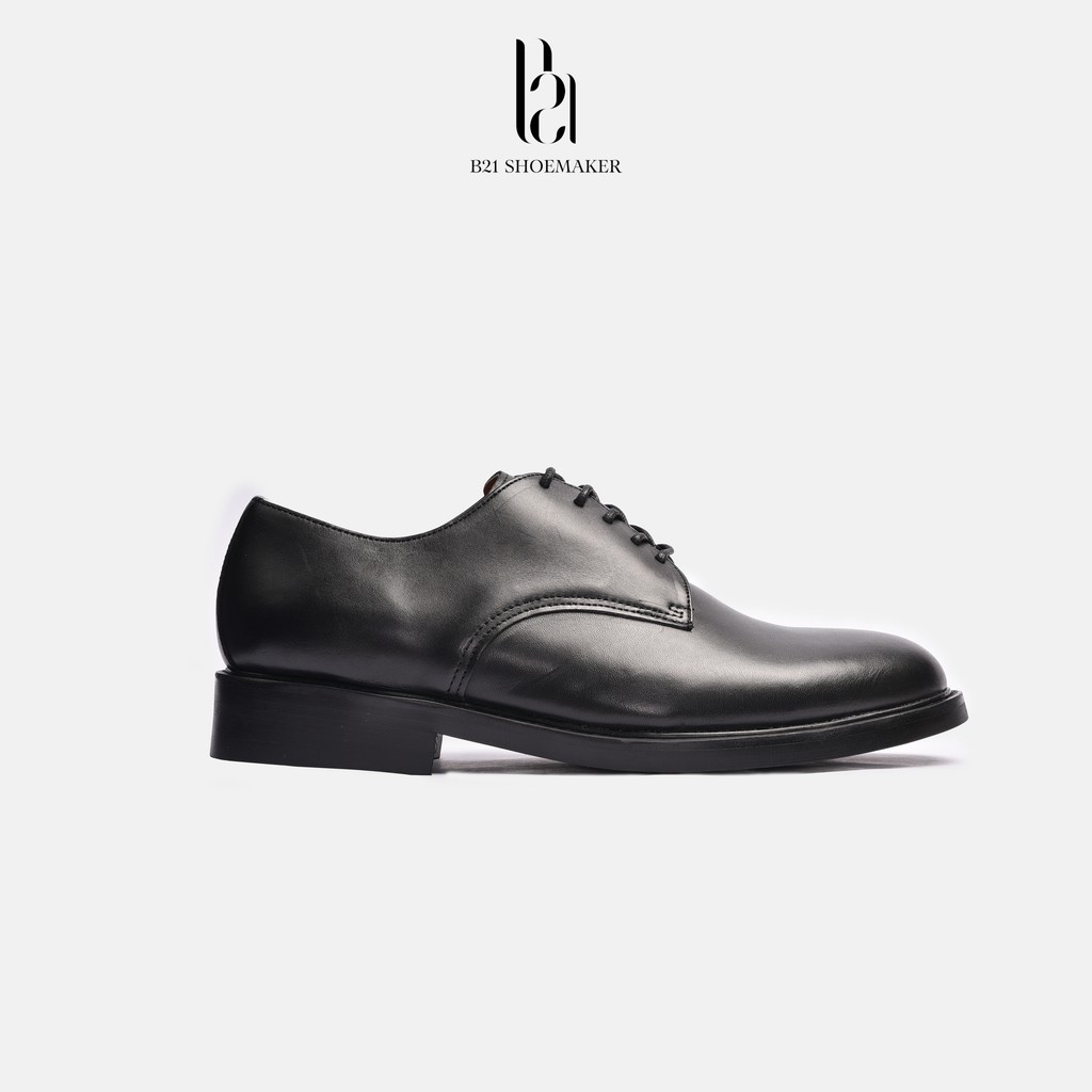 Giày Tây Derby Công Sở Da Bò SMOOTH Đế DENITE Lót Giày Tăng Chiều Cao Đệm Khí Phối Quần Tây Áo Sơ Mi - B21 Shoemaker