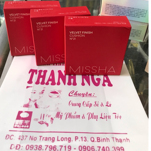 Phấn nước kiềm dầu che phủ cao MISHA Velvet Finish Cushion SPF50+/PA+++