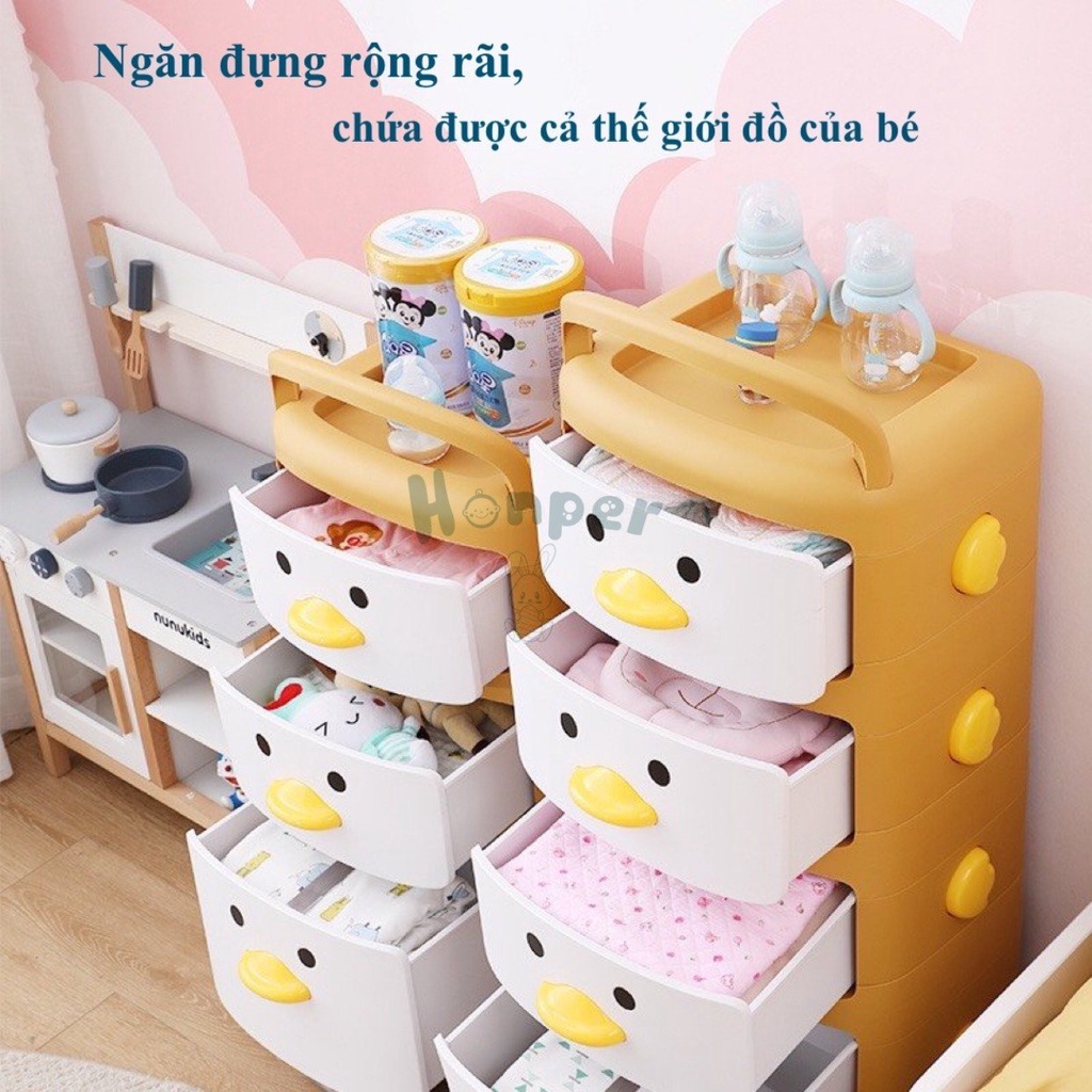 Tủ quần áo, tủ đựng đồ 3 tầng hình vịt Chính hãng Honnper