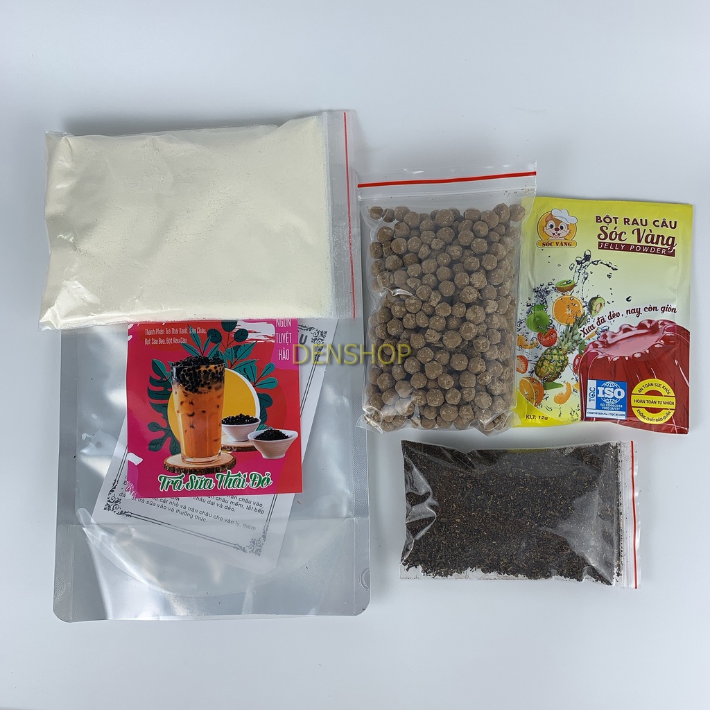 Set trà sữa thái xanh, Trà sữa thái đỏ, Trà sữa phúc long, Trà sữa trân châu đường đen thạch rau câu | BigBuy360 - bigbuy360.vn