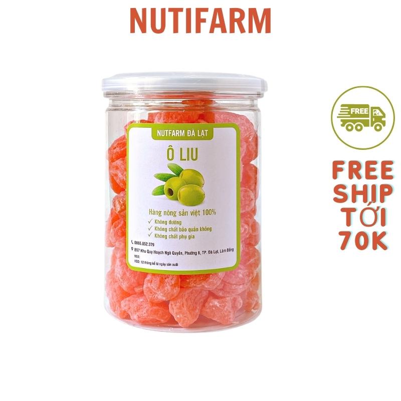 Ô mai đào xí muội chua ngọt không hạt 400gr NutiFarm trái cây sấy đặc sản đà lạt