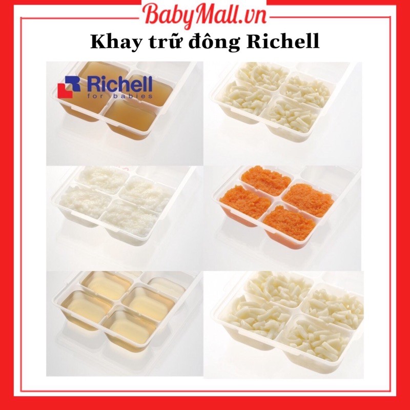 Khay trữ đông Richell ăn dặm kiểu Nhật