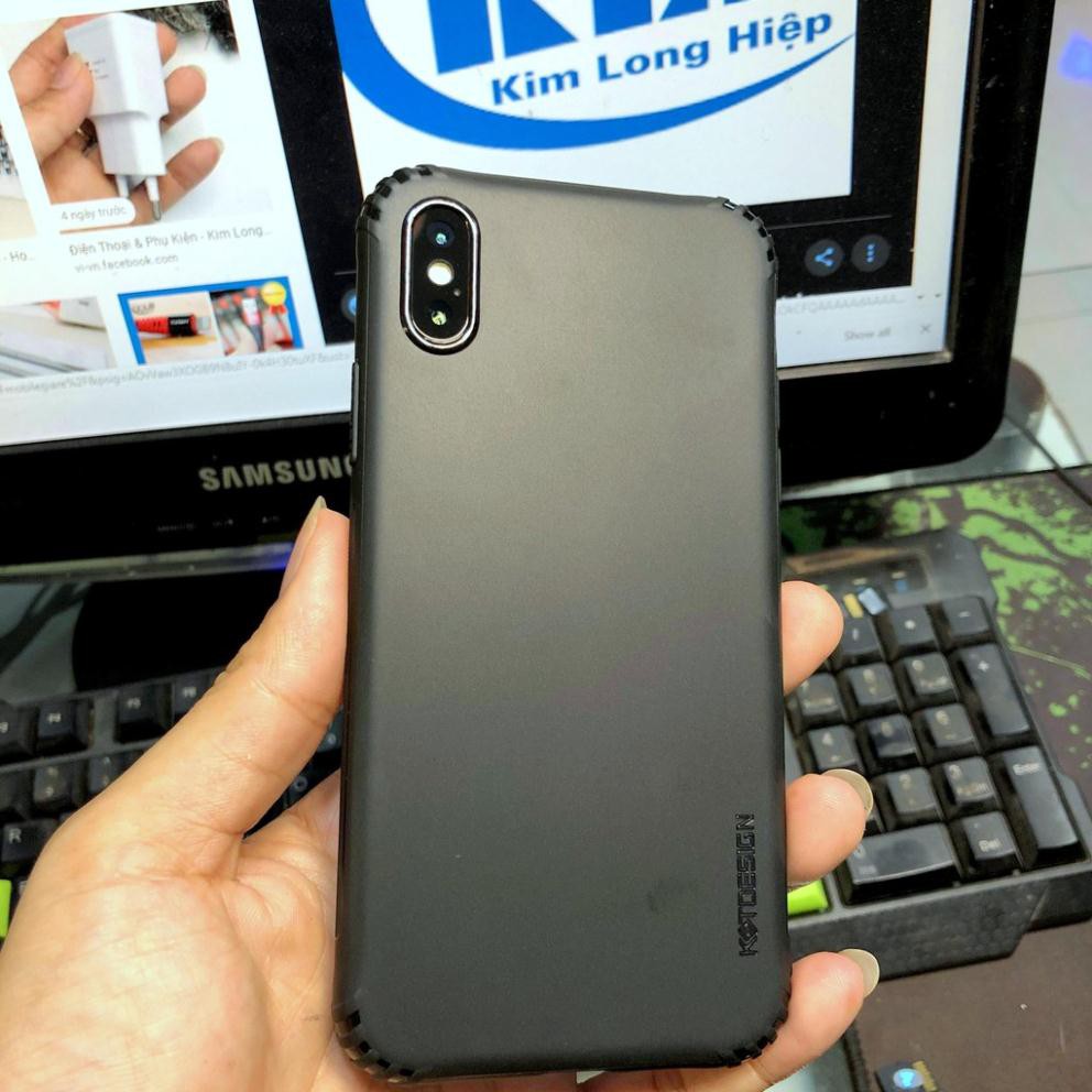 Ốp lưng chống sock iphon silicone đen KST cao cấp chống va đập, cầm không trơn tay - KLH shop