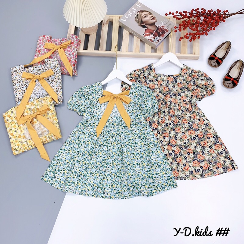 (jean baby) váy hoa nhí dễ thương cho bé gái (17-27kg)