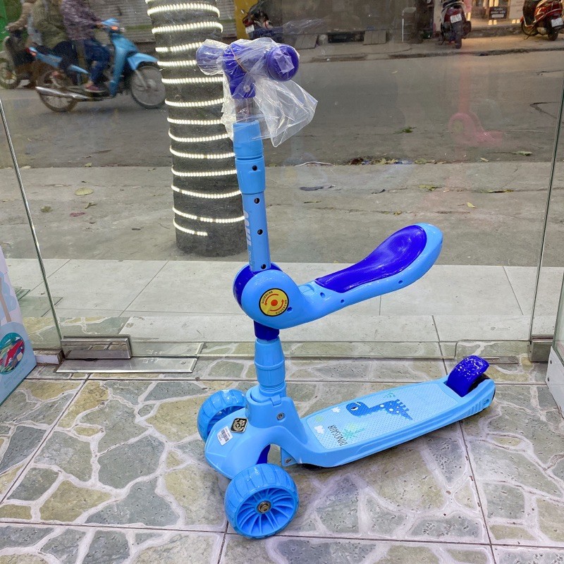 𝐍𝐎𝐖 𝐒𝐇𝐈𝐏 Xe Trượt Scooter 3 Bánh (Chịu Lực 60kg) Bánh Cao Su Phát Sáng Tuỳ Chỉnh Độ Cao - Có Thể Gấp Gọn