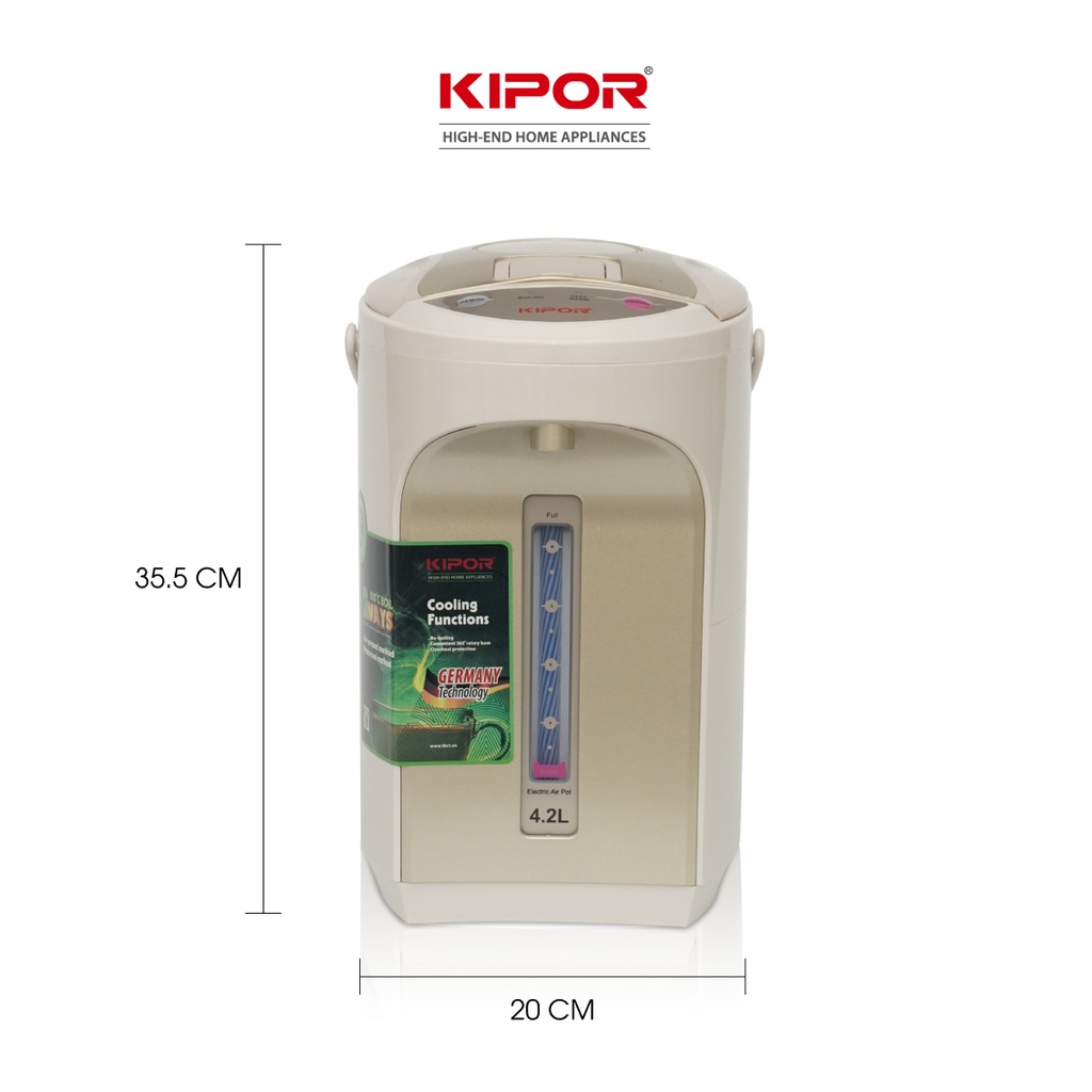 Bình thuỷ điện KIPOR KP-EP642-4,2L-Ruột bình inox 304-chế độ tự bật/ngắt,3 chế độ lấy nước-Bảo hành tại nhà 12 tháng