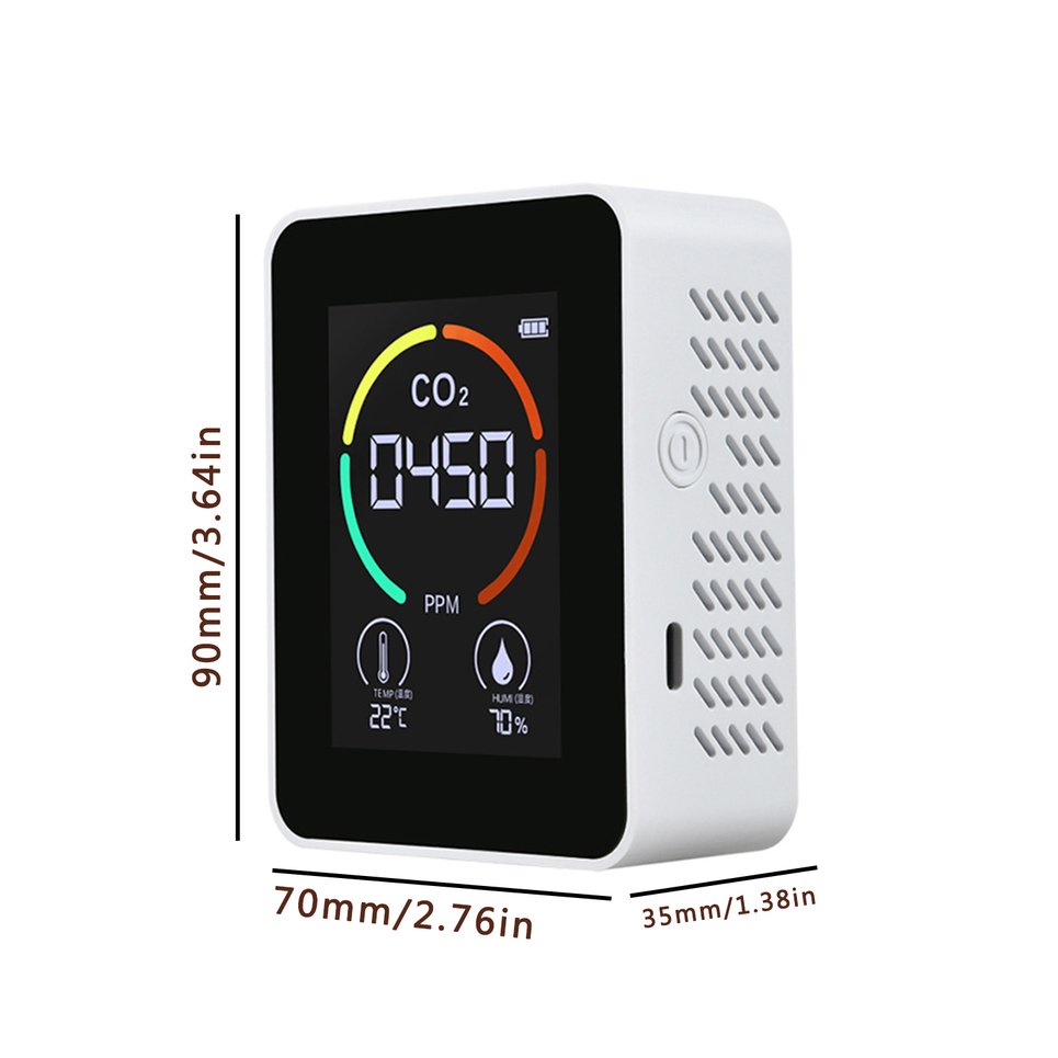 CO2 Sensor CO2 Meter Digital Air Detector Intelligent Air Quality Analyzer