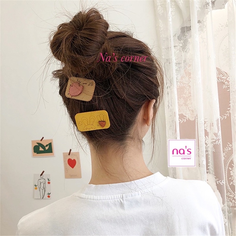 Miếng dán tóc mái nhỏ họa tiết hoạt hình dễ thương phong cách Hàn quốc