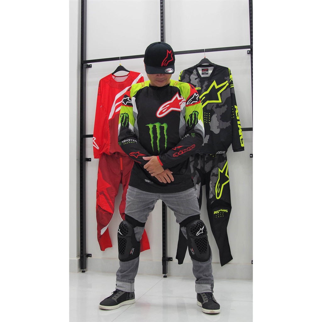 Áo đua xe mô tô địa hình ALPINESTARS ET JERSEY 2020 ĐEN / XANH LỤC 3766020