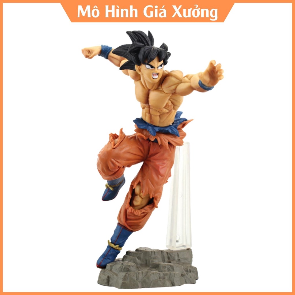 Mô hình Dragon Ball Songoku trạng thái chiến đấu hàng siêu đẹp cao 21cm , figure mô hình 7 viên ngọc rồng