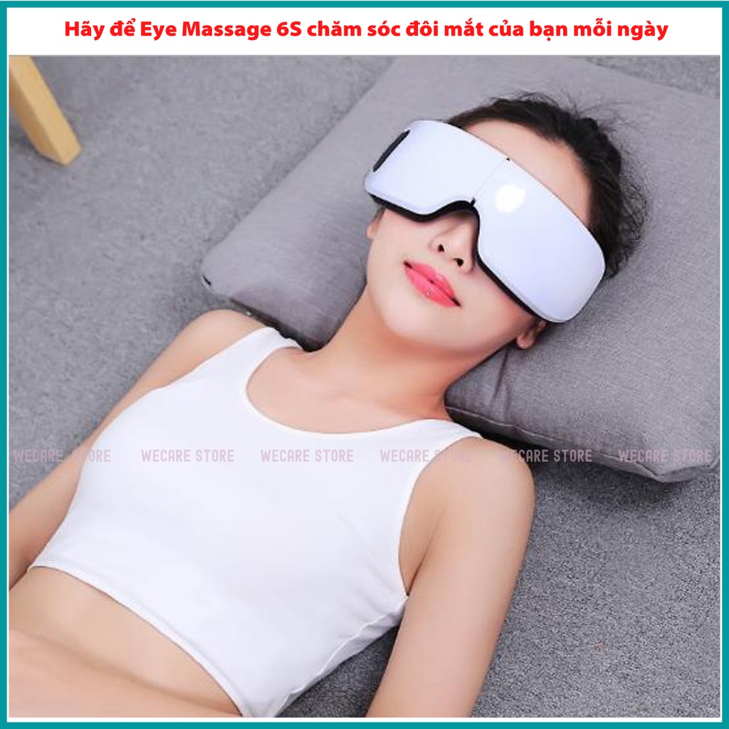 Máy Massage Mắt 6S [Cao Cấp] 3 Tính Năng Nhiệt – Rung – Khí Nén, Massage Vùng Thái Dương, Giảm Nhức Mỏi, Thâm Mắt