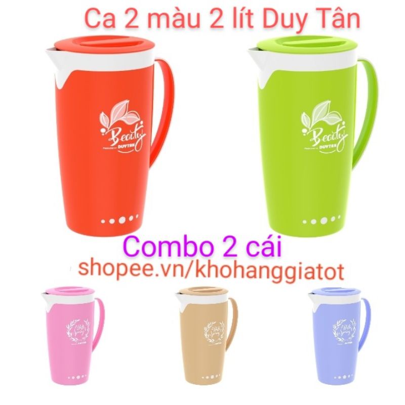 COMBO 2 CA 2 MÀU 2 LÍT DUY TÂN - KT 17,5*12*23,5CM