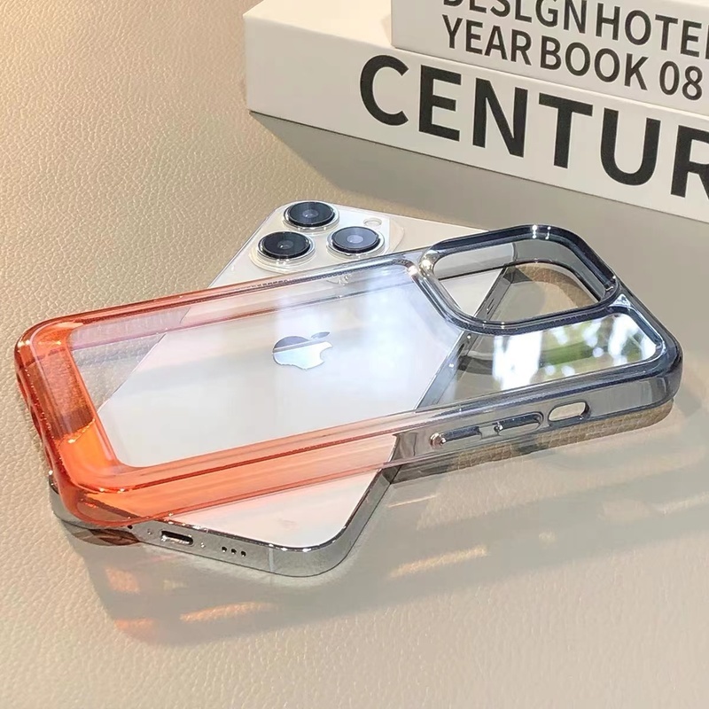 Ốp Điện Thoại Trong Suốt Chống Sốc Màu Gradient Cao Cấp Cho iphone 11 pro max 12 pro max 13 pro max X / Xs max XR
