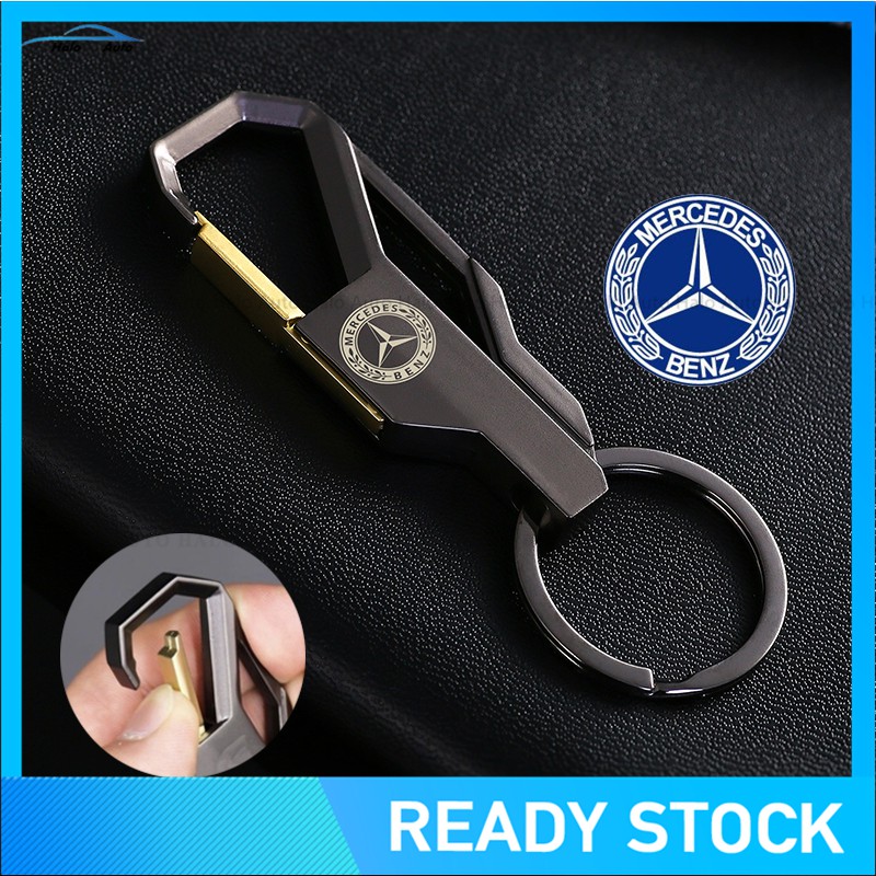 Móc khóa kim loại hình logo xe hơi Mercedes Benz sáng tạo