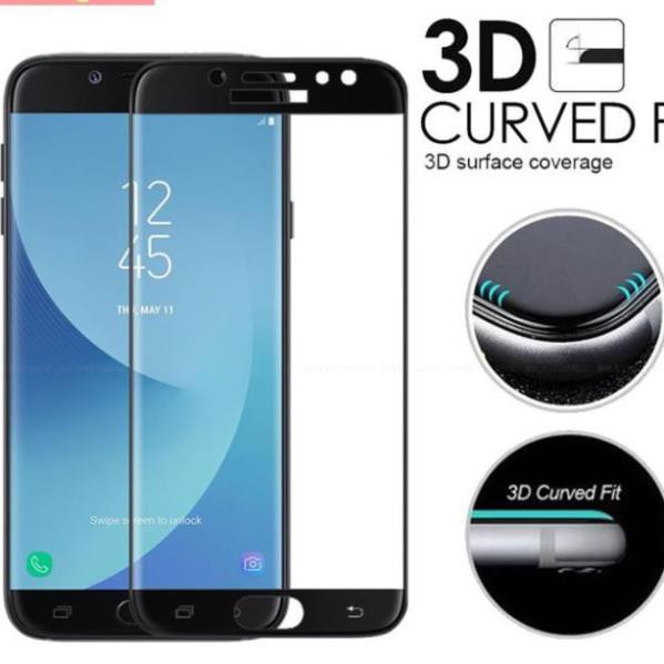 Kính cường lực samsung j7 duo 2018 full màn 5D .Tặng kèm khăn lau.