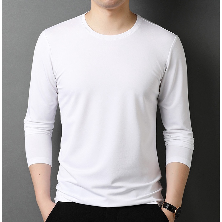 [ Mặc là mê ] Áo thun nam tay dài mặc thu đông, giữ nhiệt, chất cotton co giãn, áo dài tay dáng ôm cao cấp