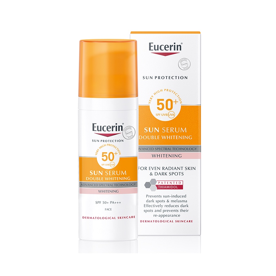 Tinh chất chống nắng giúp dưỡng trắng da Eucerin Sun Double Whitening Serum SPF 50+ 50ml