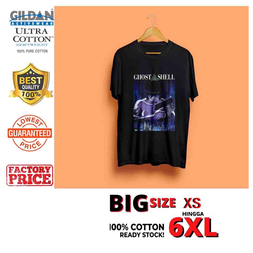 Xs-6xl Áo Thun Nam oversized Cổ Tròn Phim Phim Anime Ghost In The Shell