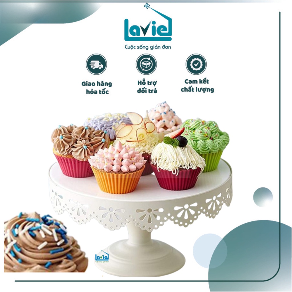 Set 6 khuôn làm bánh bông lan, cupcake muffin - bằng silicon