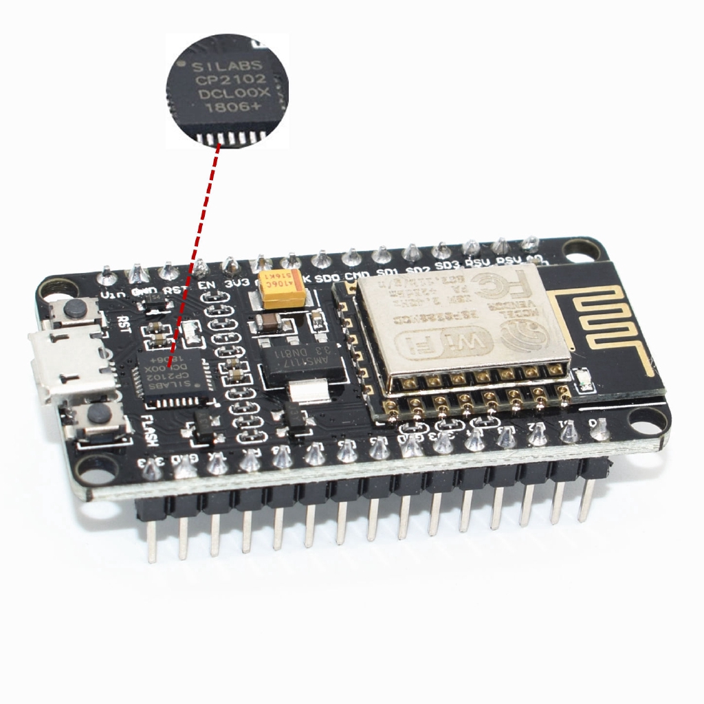 Bảng Mạch Phát Triển Không Dây Ch340/Cp2102 Nodemcu V3 V2 Lua Wifi Esp8266 Esp-12E Pcb