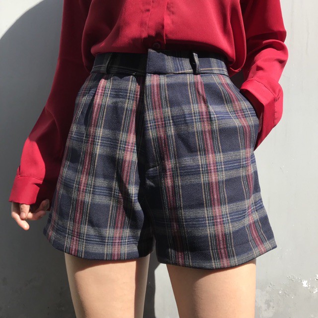 QUẦN ĐÙI NỮ SỌC CARO| QUẦN SHORT NỮ SỌC