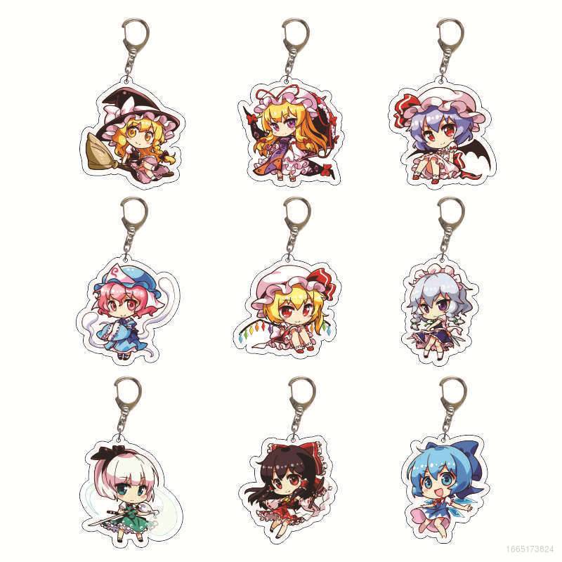 Móc Chìa Khóa Bằng Acrylic In Họa Tiết Hoạt Hình Touhou Project Kirisame Marisa Hakurei Reimu