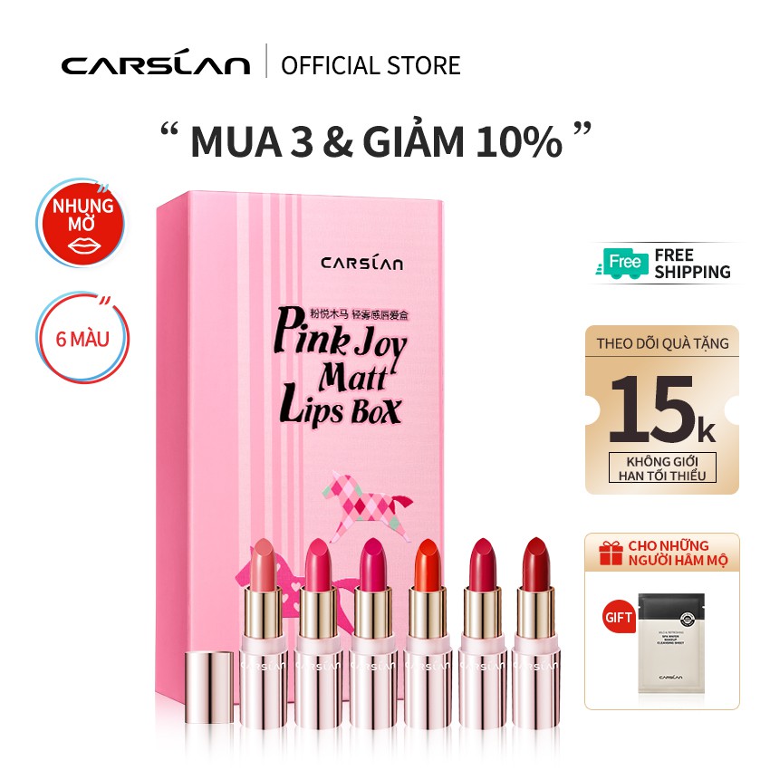 Carslan Matte Lipstick Gift Box 1g * 6pcs