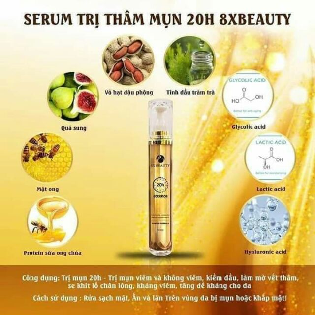 Serum mụn thảo dược thiên nhiên 8x beauty