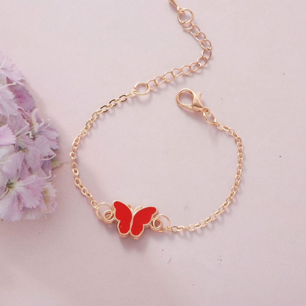 Vòng Tay Hình Hoa Cúc Và Bướm Thời Trang Hàn Quốc Đơn Giản Cá Tính Cho Nữ