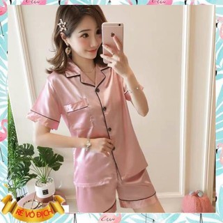 [ MUA NGAY - SP HAY ] Bộ Đồ Ngủ Lụa, Bộ Pijama Nữ Vải Lụa Cao Cấp Nhẹ Mát Mùa Hè Dành Cho Nữ Quần Áo Ngắn