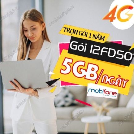 Sim 4G Mobifone Trọn Gói 1 Năm, Sim 12fd50 Tặng 5GB 1 Ngày