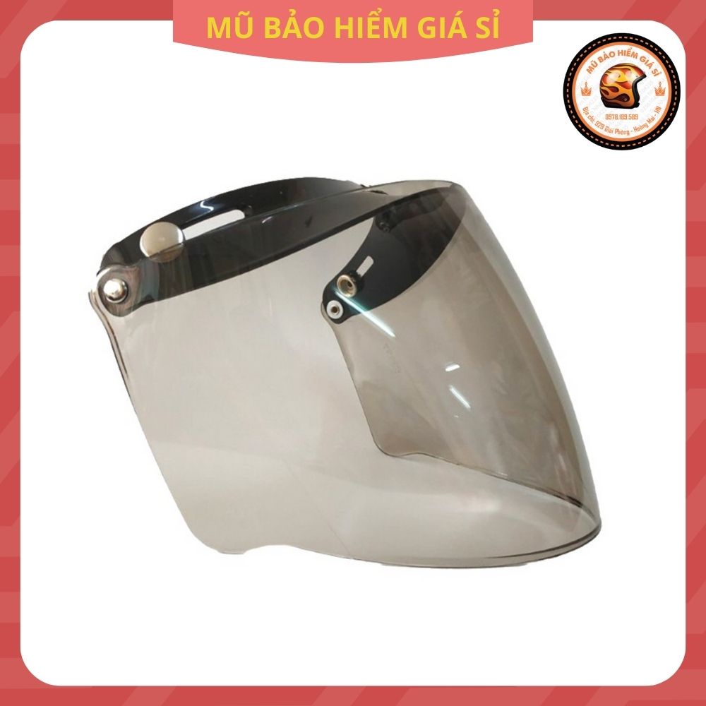 Kính mũ bảo hiểm 3 khuy GRS lắp cho mũ bh 1/2 và 3/4