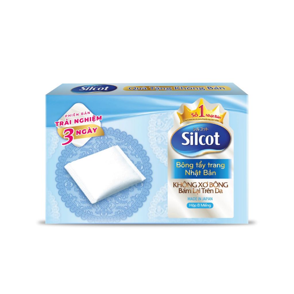 Bông trang điểm  Silcot 8 miếng/hộp