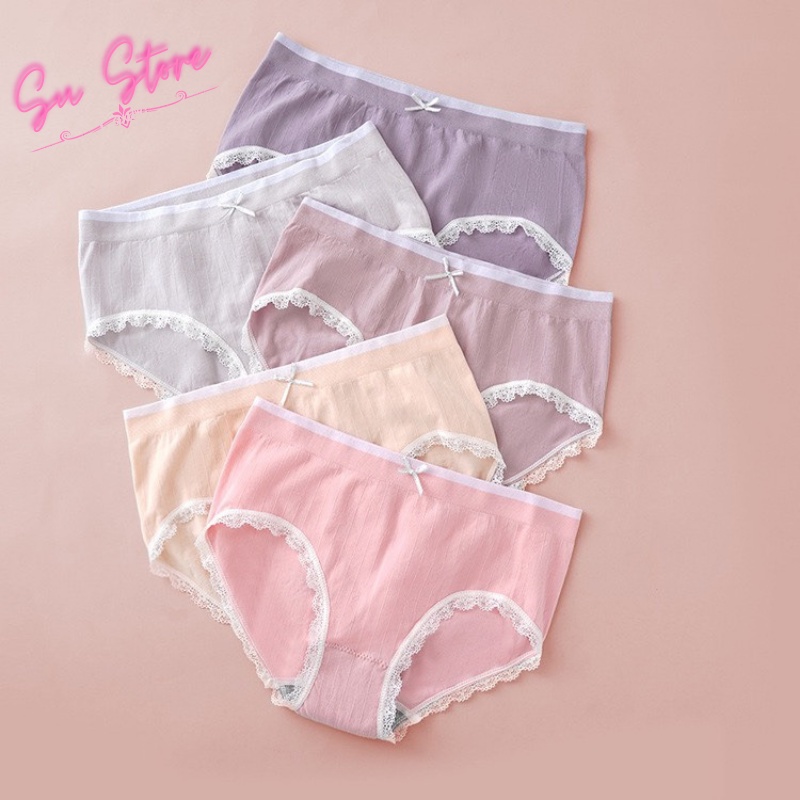Quần Lót Nữ Cao Cấp, Quần Lót Cotton Nữ Viền Ren -  1704