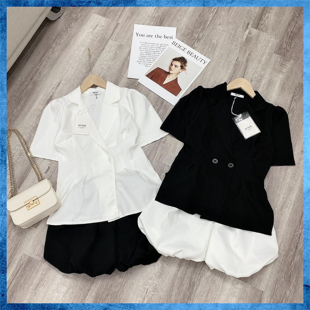 [Cao Cấp] Set Áo Vest Mix Chân Váy Xòe Phồng, Quần Áo Công Sở Tôn Dáng | BigBuy360 - bigbuy360.vn