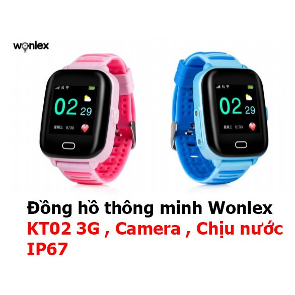 Đồng hồ thông minh chịu nước , camera KT02 3G Wonlex IP67