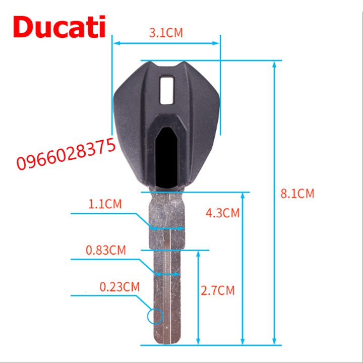 Phôi chìa khóa xe mô tô Ducati