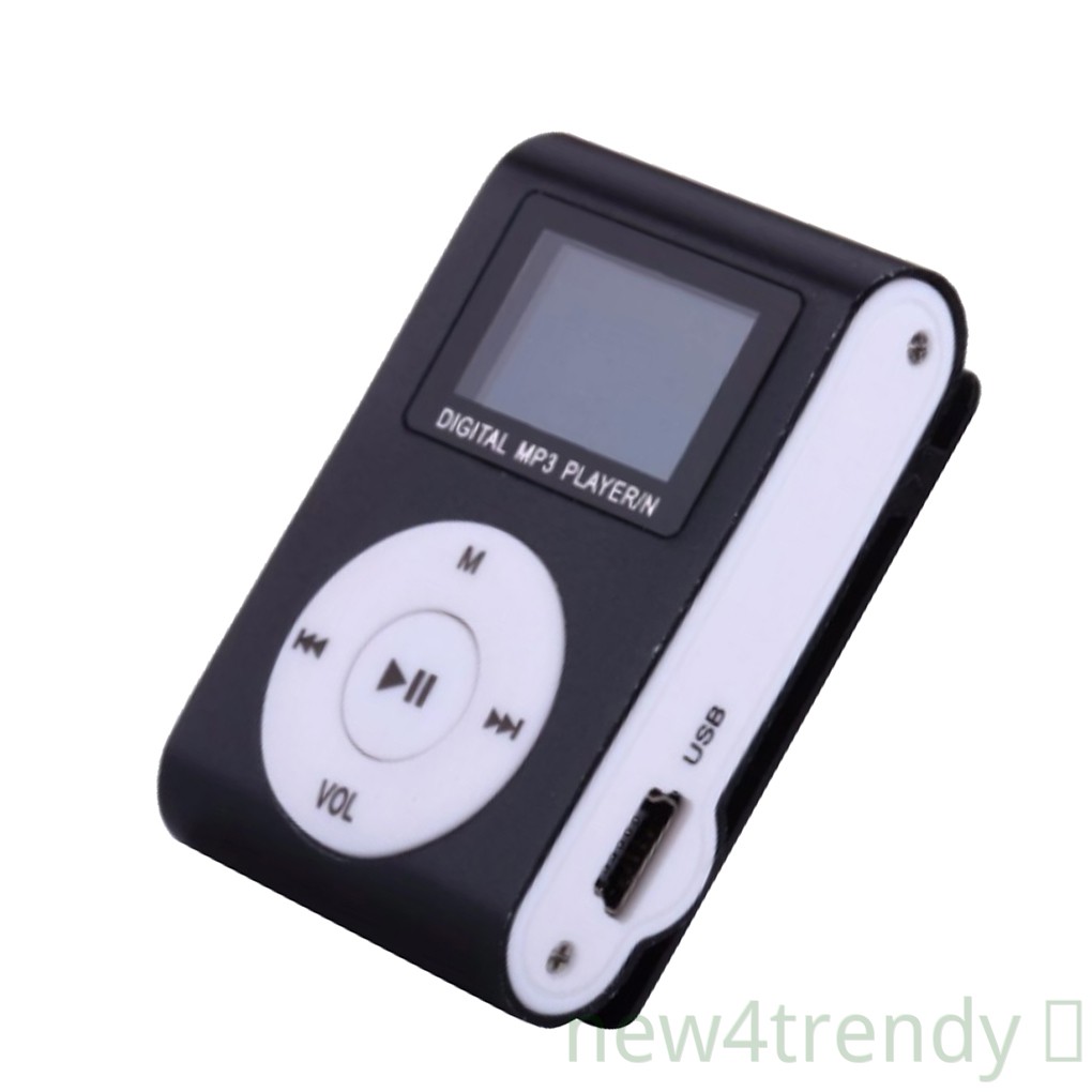 Máy Nghe Nhạc Mp3 Mini Mp3 Có Kẹp Gắn Màn Hình Lcd Hỗ Trợ Thẻ Nhớ Micro Sd Tf