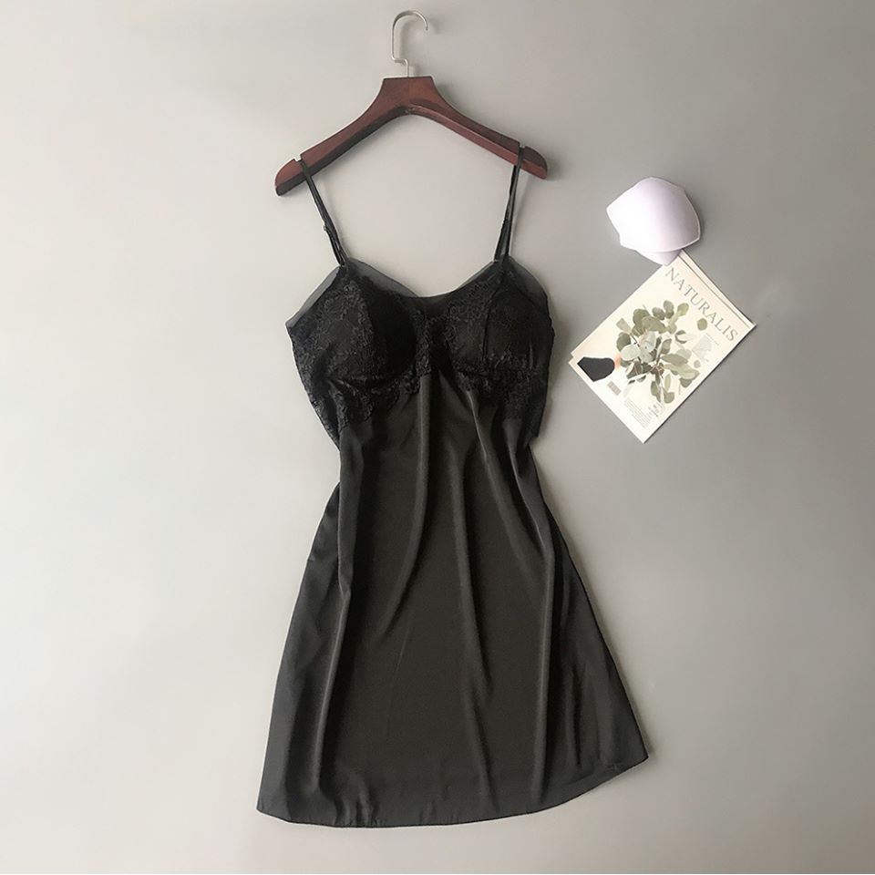 Đầm ngủ lụa satin phối ren cao cấp MIDORI Váy ngủ sexy gợi cảm chất liệu cao cấp mềm mại Freesize VN01 | BigBuy360 - bigbuy360.vn