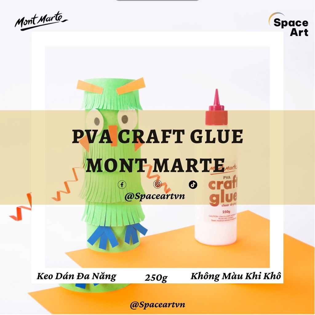 Keo Sữa PVA Craft Glue Mont Marte Dán Thủ Công, Trang Trí