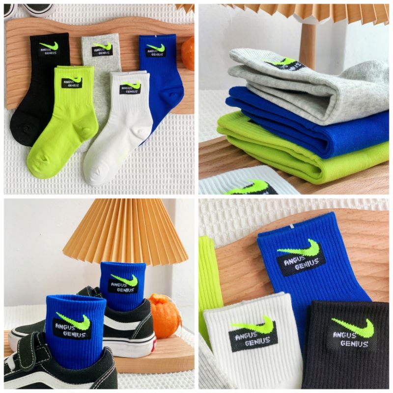 Tất len thể thao  cao cổ Cho Bé Trai Mã 02 NIKE các mầu  - Vớ Trẻ Em Hàng Chuẩn Đẹp Quảng Châu cho bé 4-10 tuổi