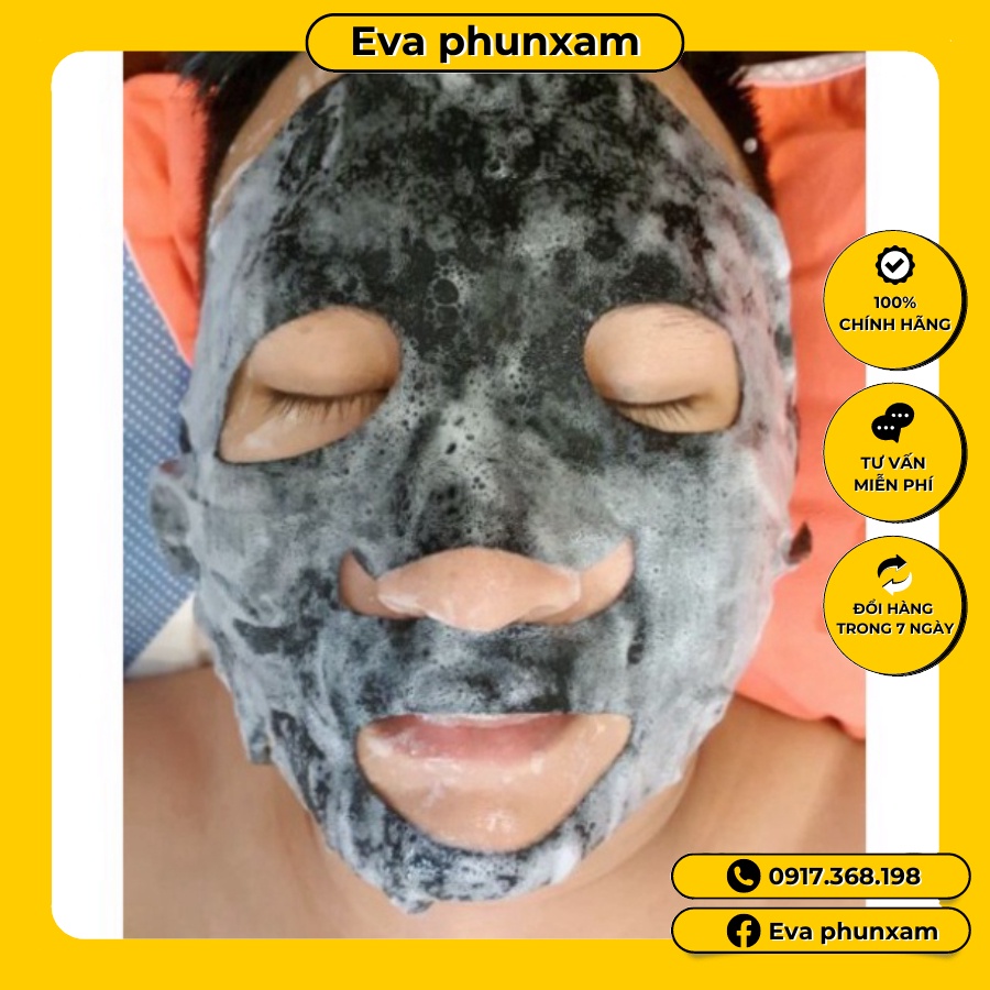 Mặt nạ than sủi bọt thải độc amino acid dùng cái nhân,spa thẫm mỹ viện.