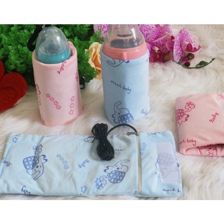 Túi ủ giữ ấm bình sữa ở 40 độ C cho bé cổng kết nối USB SweetBaby
