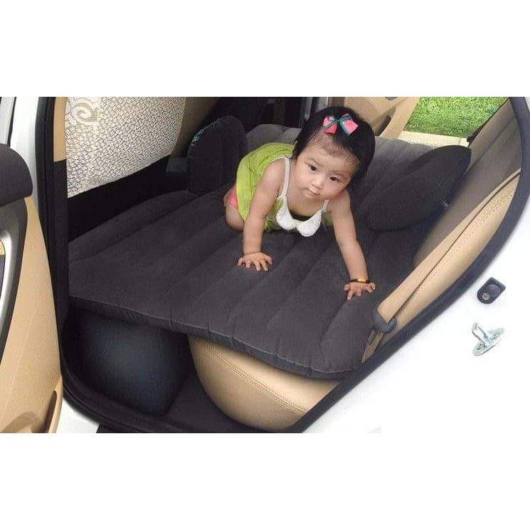Bộ nệm hơi và gối cho ghế sau ô tô loại dày kèm bơm tiện lợi