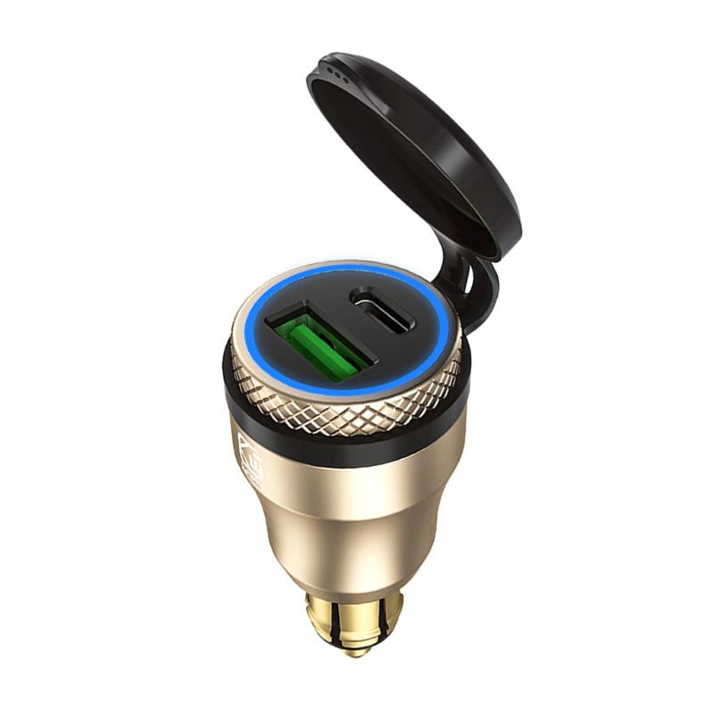 12V 24V QC3.0 USB Type C PD Fast Charger Power Adapter Hella DIN Plug Socket