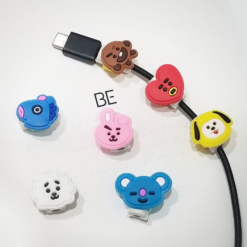 Bảo Vệ Đầu Sạc, Gắn Bảo Vệ Dây Cáp Nhân Vật BT21